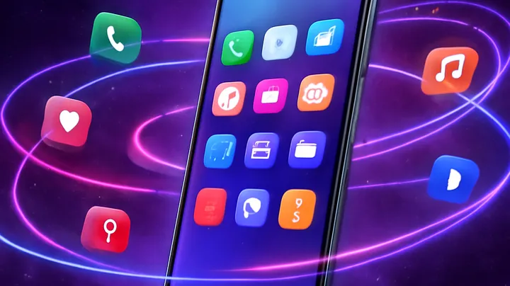 366BD COM Sleek smartphone floating in space