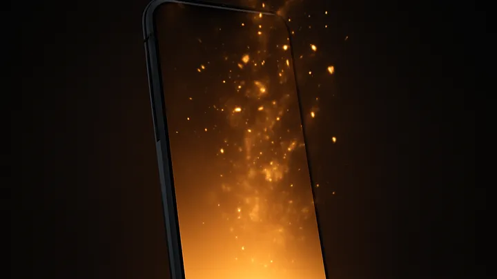 366BD COM Modern phone with glowing screen